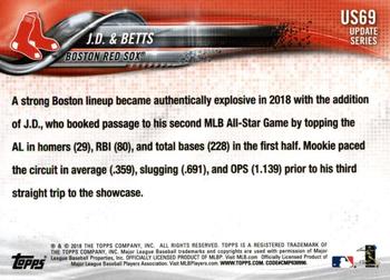 2018 Topps Update #US69 Did We Just Become Best Friends? (Mookie Betts / J.D. Martinez) Back