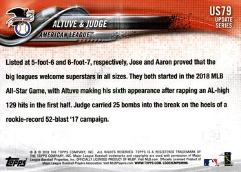 2018 Topps Update #US79 A Game For Everyone (Jose Altuve / Aaron Judge) Back
