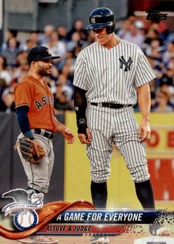 2018 Topps Update #US79 A Game For Everyone (Jose Altuve / Aaron Judge) Front
