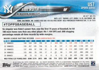 2018 Topps Update #US7 Babe Ruth Back