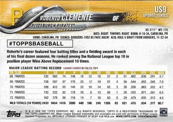 2018 Topps Update #US9 Roberto Clemente Back