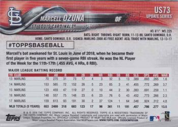 2018 Topps Update #US73 Marcell Ozuna Back
