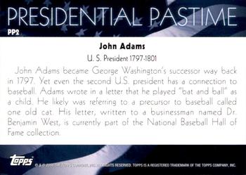 2004 Topps - Presidential Pastime #PP2 John Adams Back