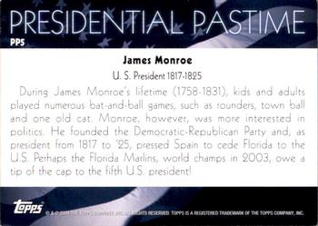 2004 Topps - Presidential Pastime #PP5 James Monroe Back