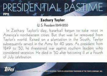 2004 Topps - Presidential Pastime #PP12 Zachary Taylor Back