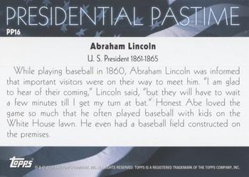 2004 Topps - Presidential Pastime #PP16 Abraham Lincoln Back