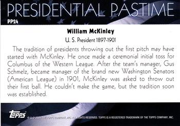 2004 Topps - Presidential Pastime #PP24 William McKinley Back