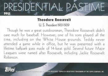 2004 Topps - Presidential Pastime #PP25 Theodore Roosevelt Back