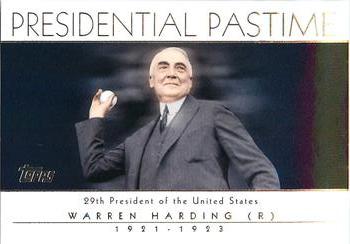 2004 Topps - Presidential Pastime #PP28 Warren Harding Front
