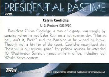 2004 Topps - Presidential Pastime #PP29 Calvin Coolidge Back