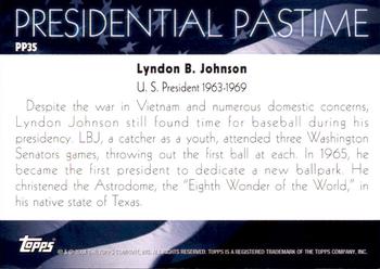 2004 Topps - Presidential Pastime #PP35 Lyndon B. Johnson Back