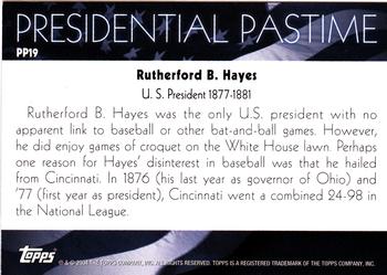 2004 Topps - Presidential Pastime #PP19 Rutherford B. Hayes Back