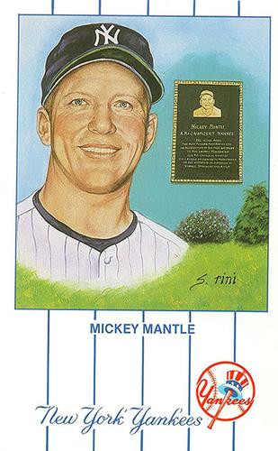 1990 Historic Limited Editions New York Yankees Monument Park Postcards #6 Mickey Mantle Front