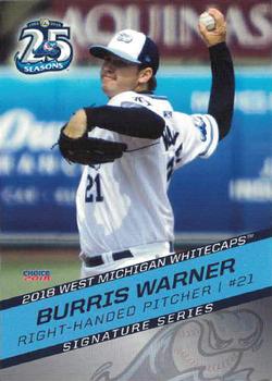 2018 Choice West Michigan Whitecaps #27 Burris Warner Front