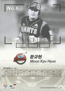 2017 SCC KBO League - Facsimile Auto #SCC-01-LT13/SN Kyu-Hyun Moon Back