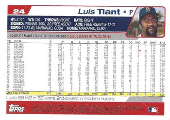 2004 Topps Retired Signature Edition #24 Luis Tiant Back