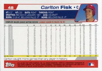 2004 Topps Retired Signature Edition #48 Carlton Fisk Back