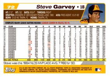 2004 Topps Retired Signature Edition #72 Steve Garvey Back