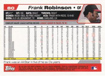 2004 Topps Retired Signature Edition #80 Frank Robinson Back