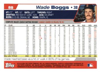 2004 Topps Retired Signature Edition #88 Wade Boggs Back