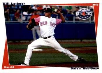 2010 Grandstand Salem Red Sox #NNO Will Latimer Front