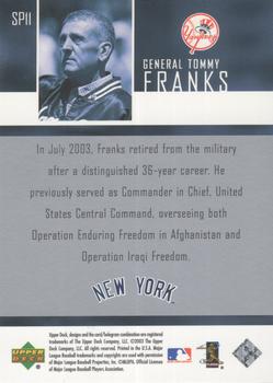 2004 Upper Deck - First Pitch (SP Inserts) #SP11 General Tommy Franks Back