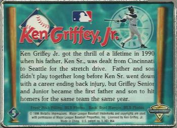 1996 Metallic Impressions Ken Griffey Jr. 10 #5 Ken Griffey Jr. Back
