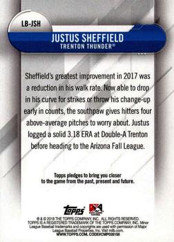2018 Topps Pro Debut - MiLB Leaps and Bounds #LB-JSH Justus Sheffield Back