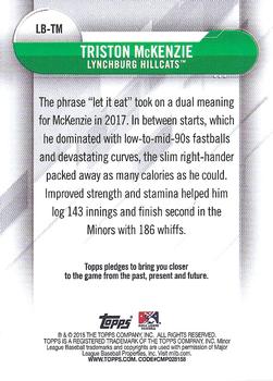 2018 Topps Pro Debut - MiLB Leaps and Bounds #LB-TM Triston McKenzie Back