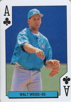 1993 Bicycle Florida Marlins Playing Cards #A♣ Walt Weiss Front