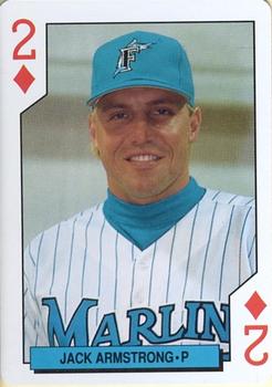 1993 Bicycle Florida Marlins Playing Cards #2♦ Jack Armstrong Front