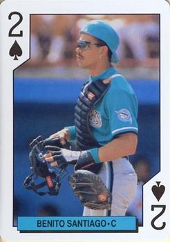 1993 Bicycle Florida Marlins Playing Cards #2♠ Benito Santiago Front
