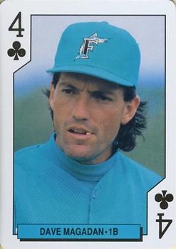 1993 Bicycle Florida Marlins Playing Cards #4♣ Dave Magadan Front