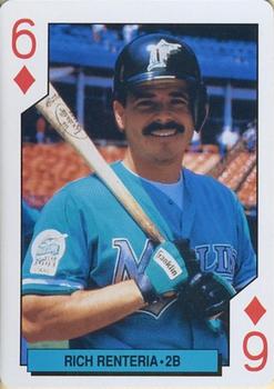 1993 Bicycle Florida Marlins Playing Cards #6♦ Rich Renteria Front