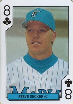1993 Bicycle Florida Marlins Playing Cards #8♣ Steve Decker Front