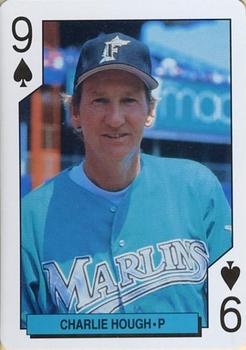 1993 Bicycle Florida Marlins Playing Cards #9♠ Charlie Hough Front