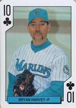 1993 Bicycle Florida Marlins Playing Cards #10♣ Bryan Harvey Front
