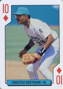1993 Bicycle Florida Marlins Playing Cards #10♦ Orestes Destrade Front