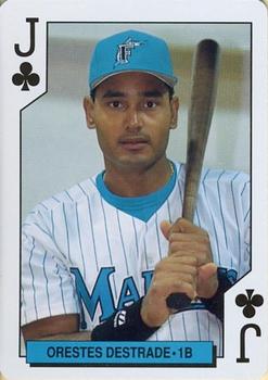 1993 Bicycle Florida Marlins Playing Cards #J♣ Orestes Destrade Front