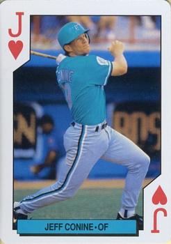 1993 Bicycle Florida Marlins Playing Cards #J♥ Jeff Conine Front