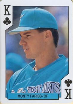 1993 Bicycle Florida Marlins Playing Cards #K♣ Monty Fariss Front