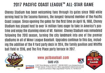 2017 Choice Pacific Coast League All-Stars #35 Cheney Stadium Back