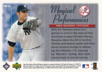 2004 Upper Deck - Magical Performances #MP33 Mike Mussina Back