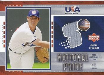 2004 Upper Deck - National Pride Uniforms Series One #USA1 Justin Orenduff Front