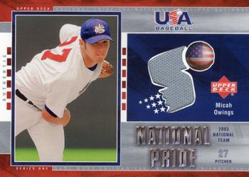2004 Upper Deck - National Pride Uniforms Series One #USA2 Micah Owings Front