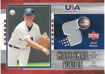 2004 Upper Deck - National Pride Uniforms Series One #USA6 Jered Weaver Front