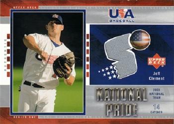 2004 Upper Deck - National Pride Uniforms Series One #USA10 Jeff Clement Front