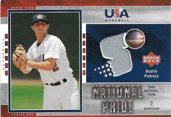 2004 Upper Deck - National Pride Uniforms Series One #USA36 Dustin Pedroia Front