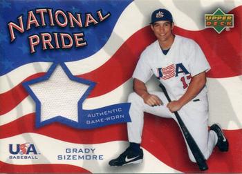 2004 Upper Deck - National Pride Memorabilia Series Two #NPP-GS Grady Sizemore Front