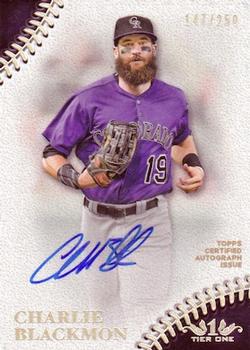 2018 Topps Tier One - Prime Performers Autographs #PPA-CBL Charlie Blackmon Front